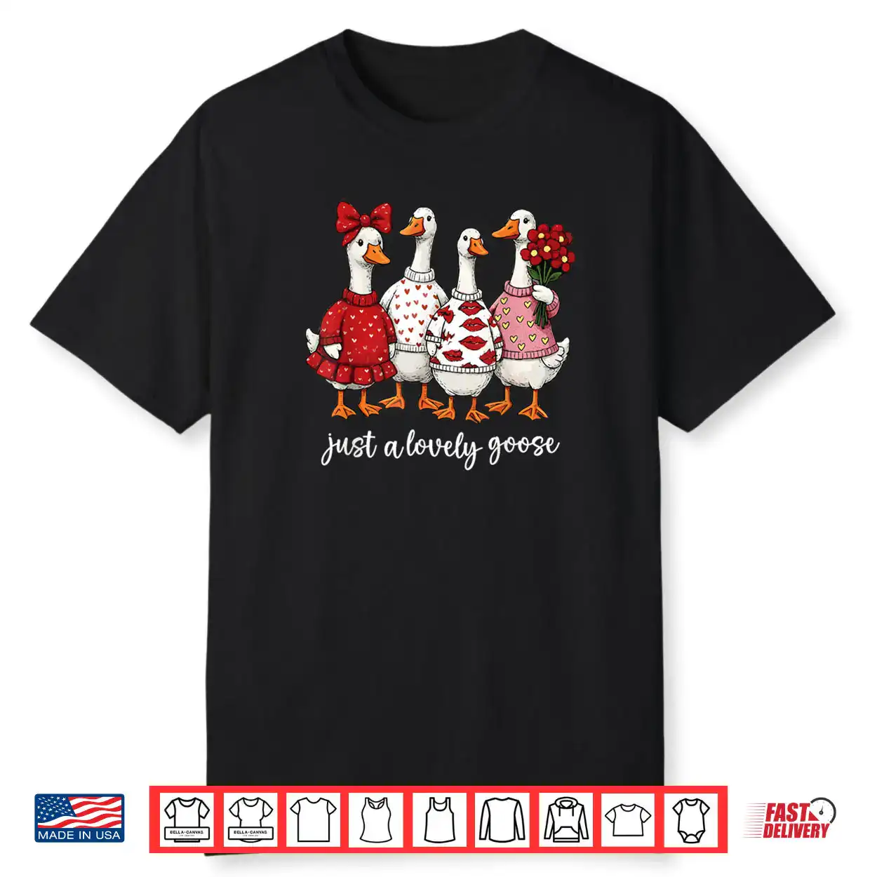 Just A Lovely Goose Cute Silly Goose Valentine’s Day Shirt Just A Lovely Goose Cute Silly Goose Valentine’s Day Shirt