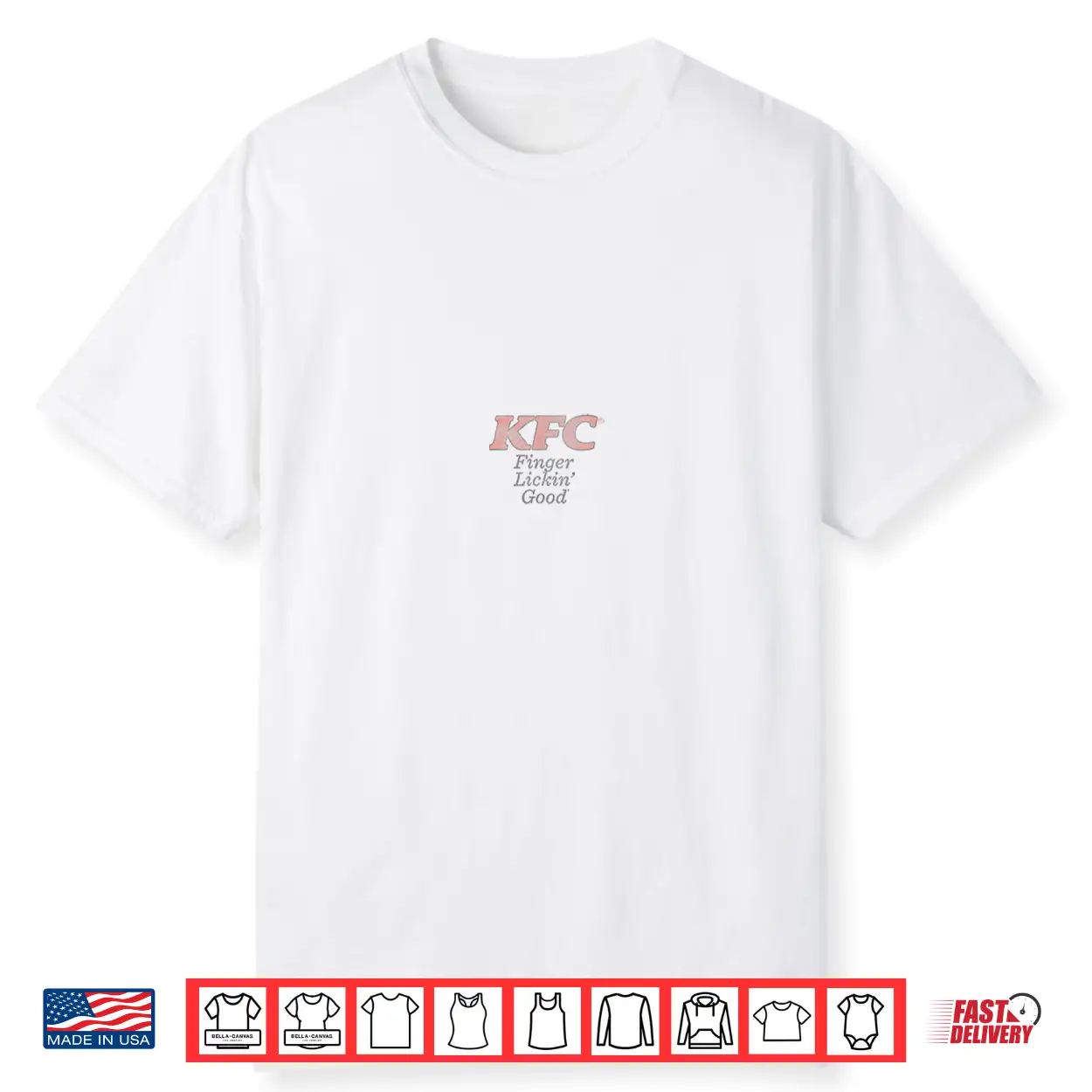 KFC Front and Back Vintage Finger Licking Good Meal Foodie Shirt KFC Front and Back Vintage Finger Licking Good Meal Foodie Shirt