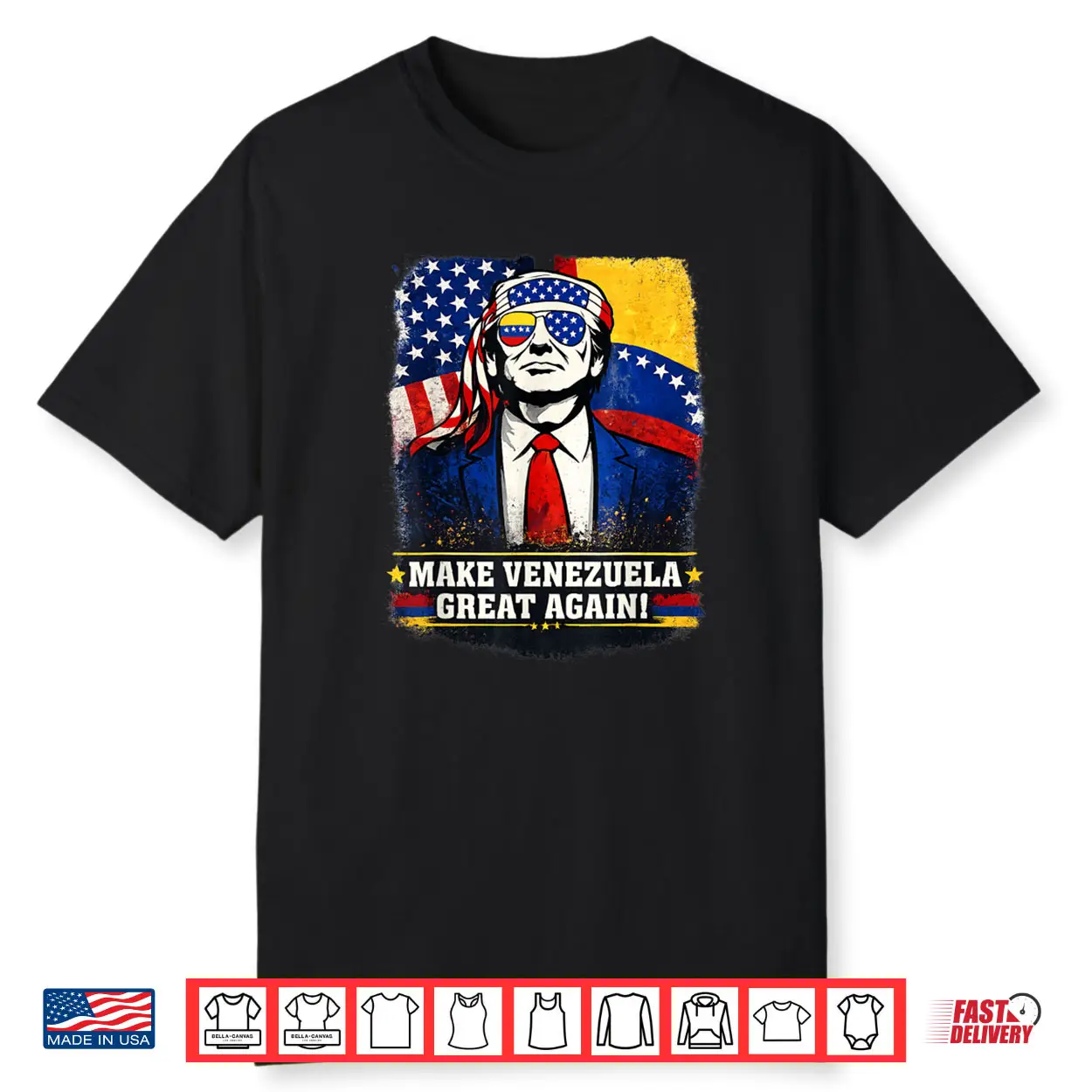 Make Venezuela Great Again Trump American Flag Shirt Make Venezuela Great Again Trump American Flag Shirt