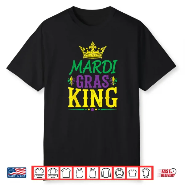 Mardi Gras King Carnival Jester Beads Parade Festival Shirt