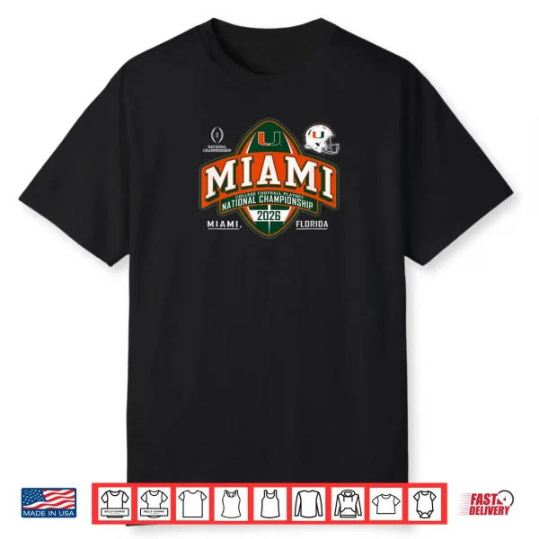 Miami Hurricanes CFP National Championship 2026 Crest Black Shirt