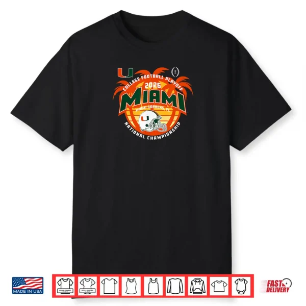 Miami Hurricanes National Championship CFP 2026 Black Shirt