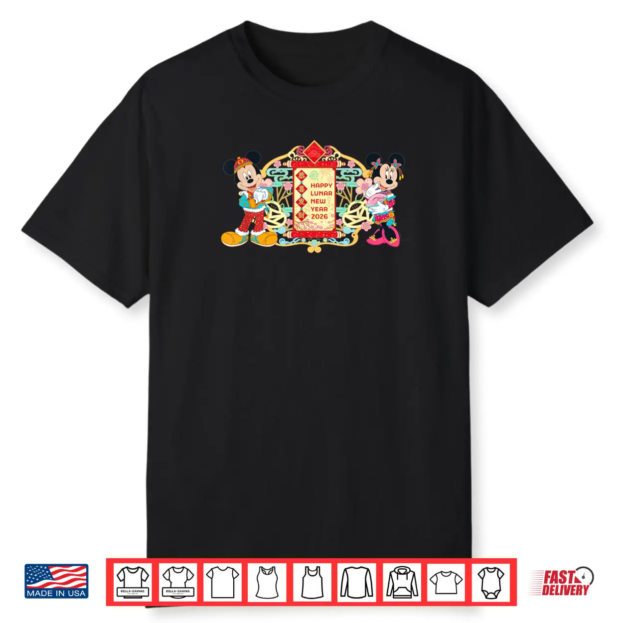 Mickey & Minnie Chinese Happy Lunar New Year 2026 Shirt Mickey & Minnie Chinese Happy Lunar New Year 2026 Shirt