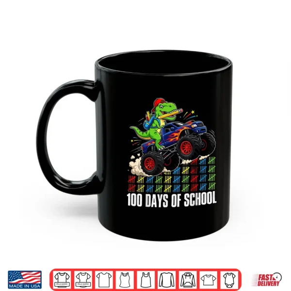Mug 100 Days of School Dinosaur 100 Days Smarter 100th Day Kids Shirt 3