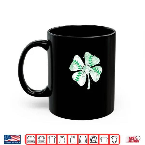 Mug Baseball St Patricks Day Boys Men Catcher Pitcher Shamrock Shirt
