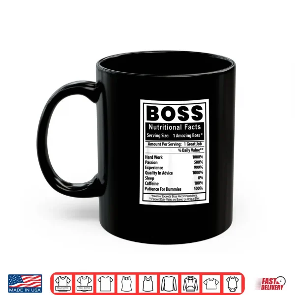 Boss's Day Nutritional Facts Employee Appreciation Shirt 3 Mug Bosss Day Nutritional Facts Employee Appreciation Shirt