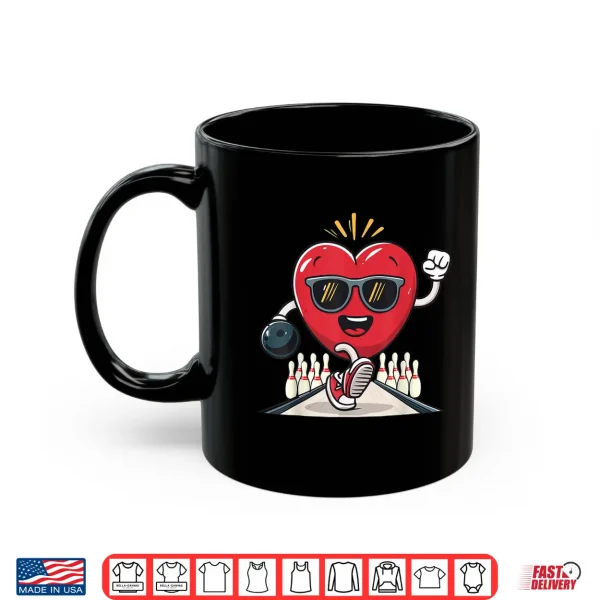 Mug Bowling Heart Bowler Team Coach Valentines Day Sunglasses Shirt