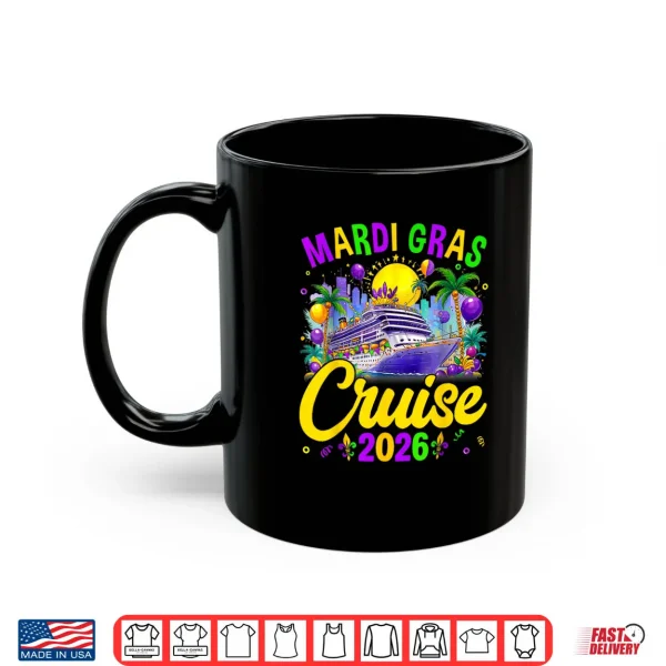 Mug Carnival Cruise 2026 Family Cruising Mask Mardi Gras Shirt