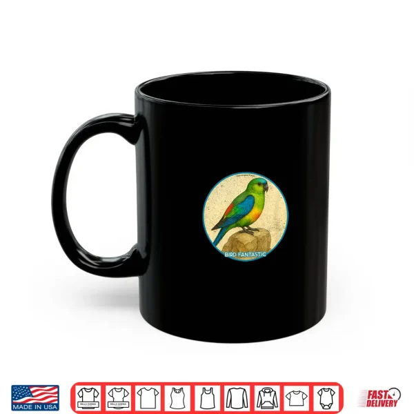 Mug Colorful Retro Red rumped Parrot Bird Design Shirt