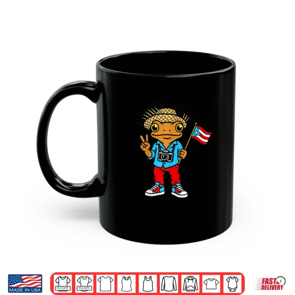 Mug Coqui Frog Puerto Rico Flag Taino Boricua Shirt