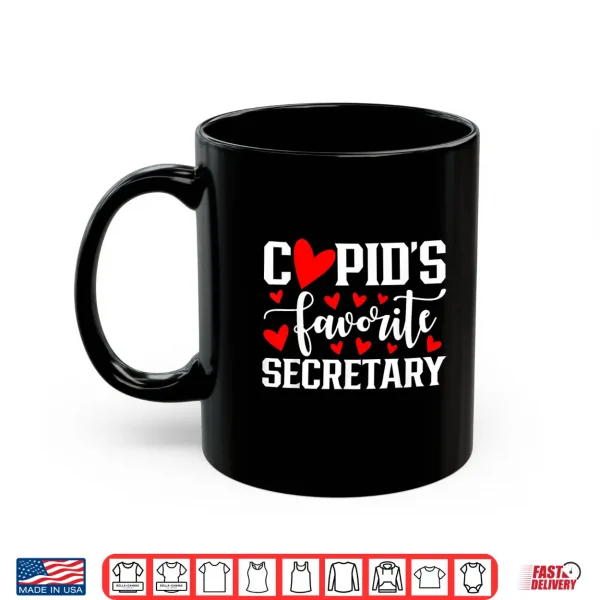 Mug Cupids Favorite Secretary Cute Heart Valentines Day Shirt