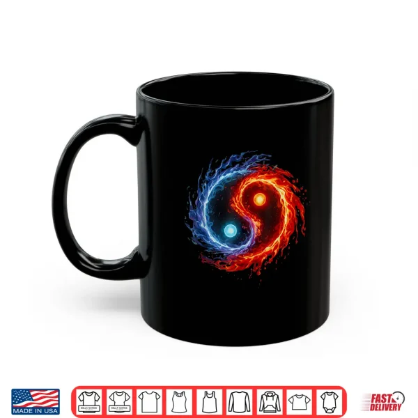 Mug Fire and Water Yin Yang Symbol Balance Tai Chi Energy Shirt