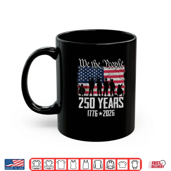 Mug Flag Vintage 250 Years American 1776 2026 250th USA Birthday Shirt