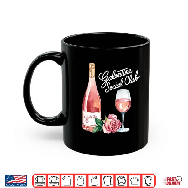 Mug Galentine Social Club Funny Galentines Day Party Long Sleeve Shirt