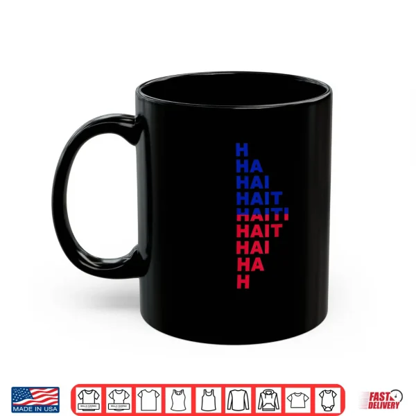 Mug Haiti Patriotic Vertical Letter Design Mayo Shirt
