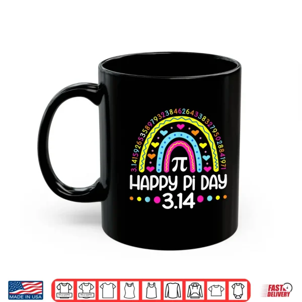 Mug Happy Pi day Rainbow 3.14 Pi Number Math Teacher Women Girls Shirt