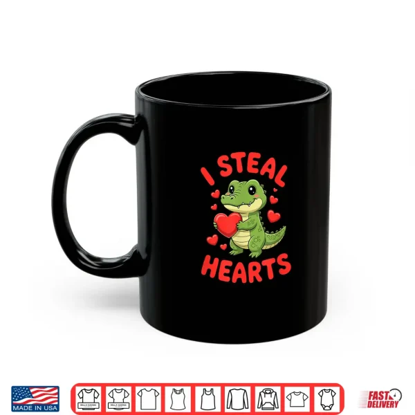Mug I Steal Hearts Valentines Day Alligator Shirt