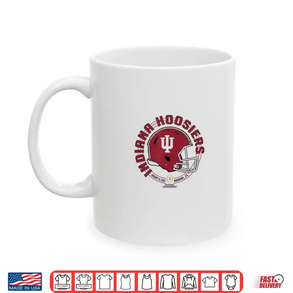 Mug Indiana Hoosiers CFP National Championship 2026 Blitz White Shirt