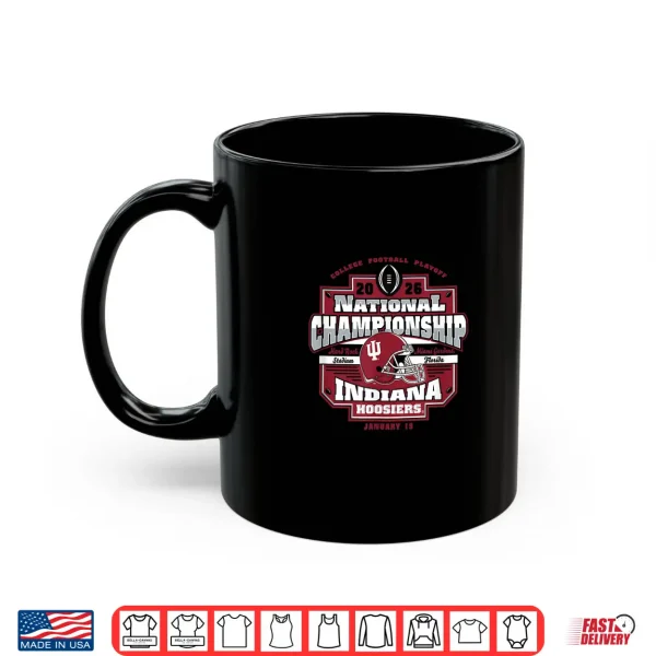 Mug Indiana Hoosiers CFP National Championship 2026 Icon Black Shirt