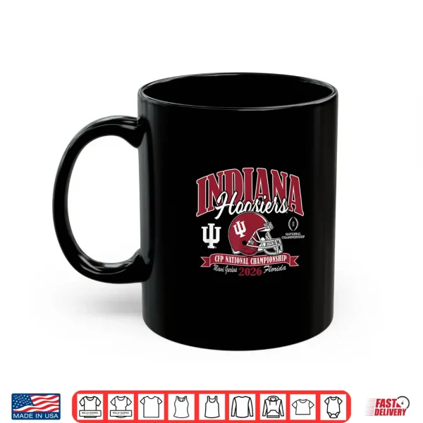 Mug Indiana Hoosiers National Championship CFP 2026 Helmet Black Shirt
