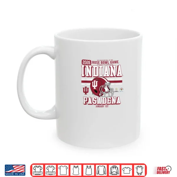 Mug Indiana Hoosiers Rose Bowl 2025 2026 CFP Quarterfinal Gray Shirt