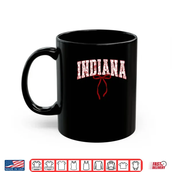Indiana Vintage Athletic Sports Red Coquette Bow 80s 90s Shirt 3 Mug Indiana Vintage Athletic Sports Red Coquette Bow 80s 90s Shirt