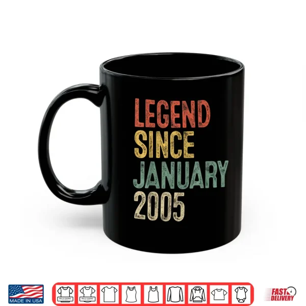 Mug Legend January 2005 21st Birthday Men Women 21 Year Old Shirt