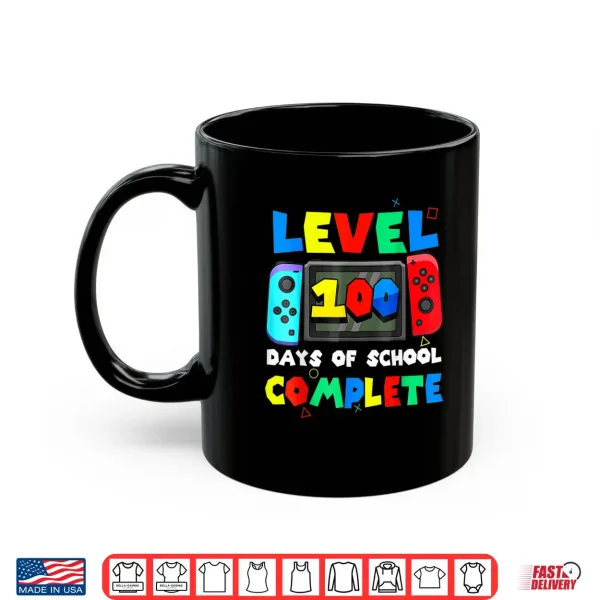 Mug Level 100 Days of School Complete Gamer Video Games Boys Shirt