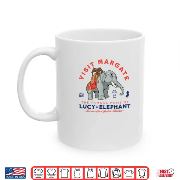 Lucy The Elephant Visit Margate NJ Landmark Retro Shirt 3 Mug Lucy The Elephant Visit Margate NJ Landmark Retro Shirt