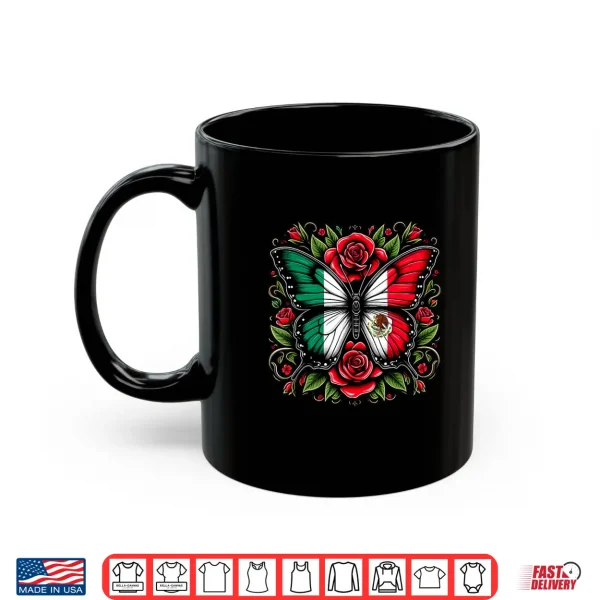 Mug Mexican Independence Day Tee Mexico Butterfly Flag WomenS Shirt