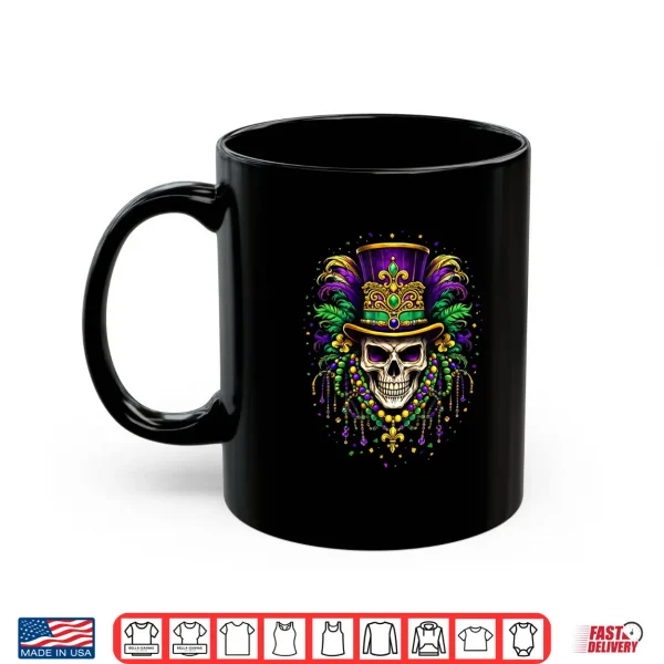 Mug New Orleans Mardi Gras Skull Carnival Design Shirt