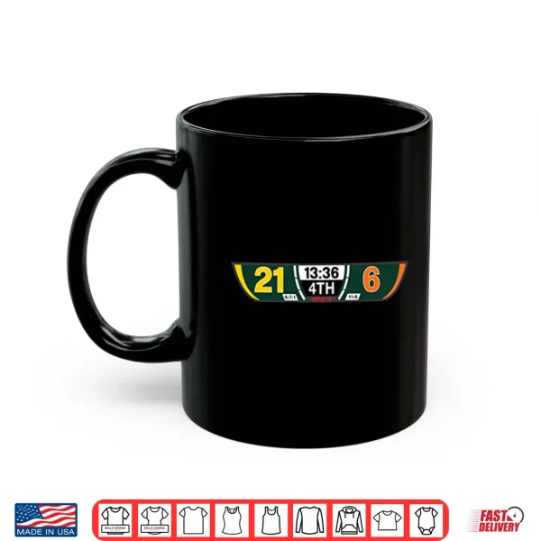 Mug Packers 21 Bears 6 Scoreboard Fourth Quarter Football Shirt
