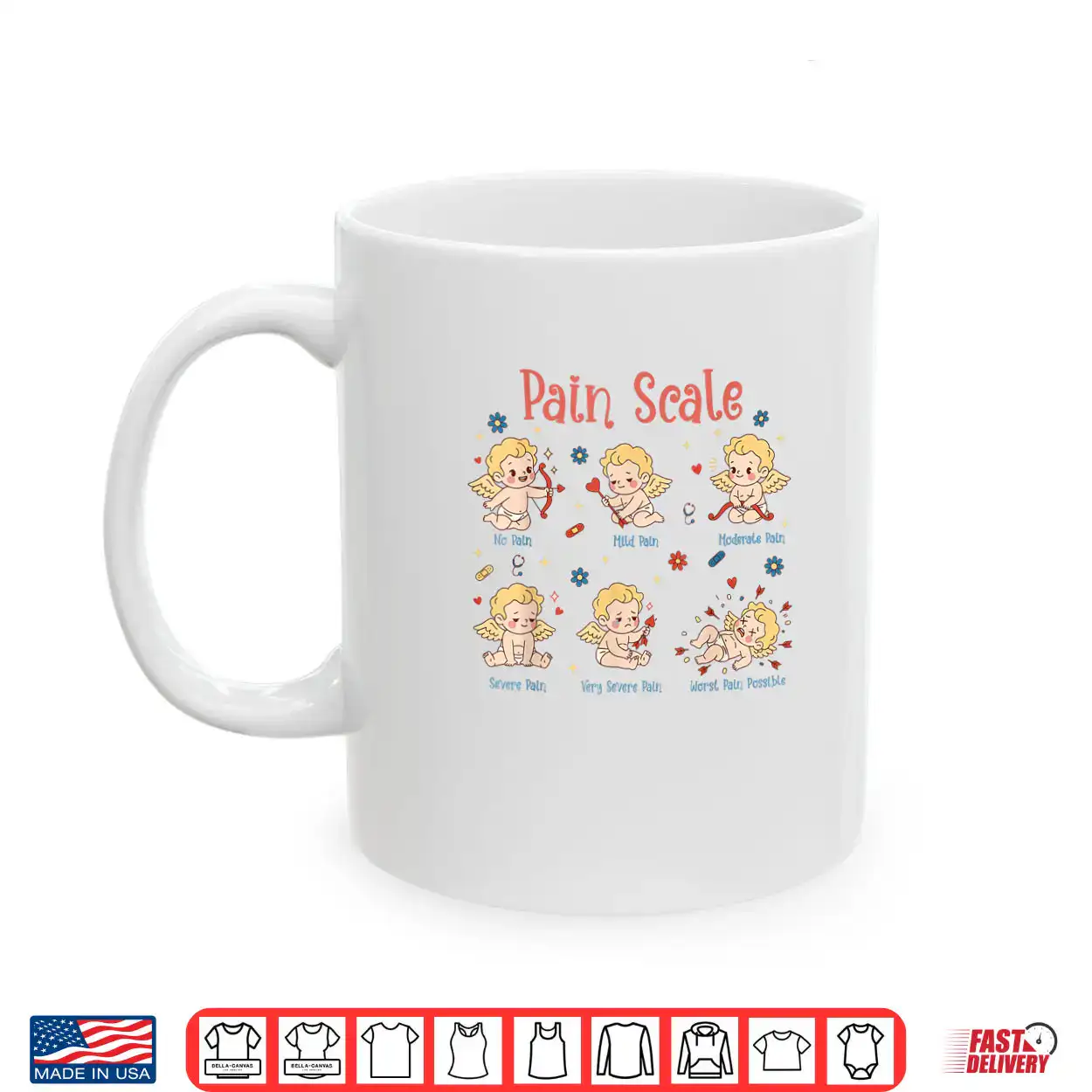 Pain Scale Cupid Nurse Trauma Nurse ICU Nurse Valentine Day Shirt Pain Scale Cupid Nurse Trauma Nurse ICU Nurse Valentine Day Shirt