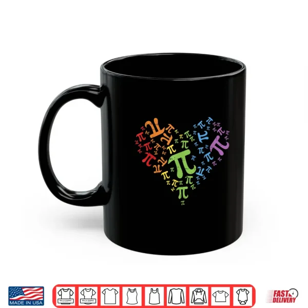 Mug Pi Day Shirt Rainbow Heart Math Lgbt Gay Lesbian Pride Gift Shirt