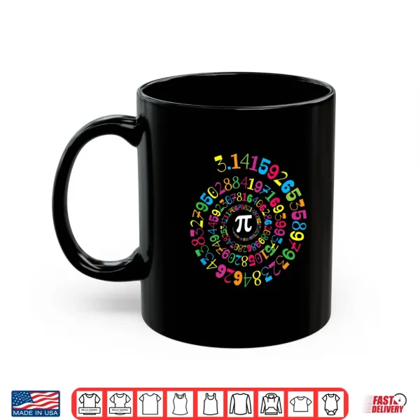 Mug Pi Spiral Novelty Math Geek 3.14 Pi Day Shirt