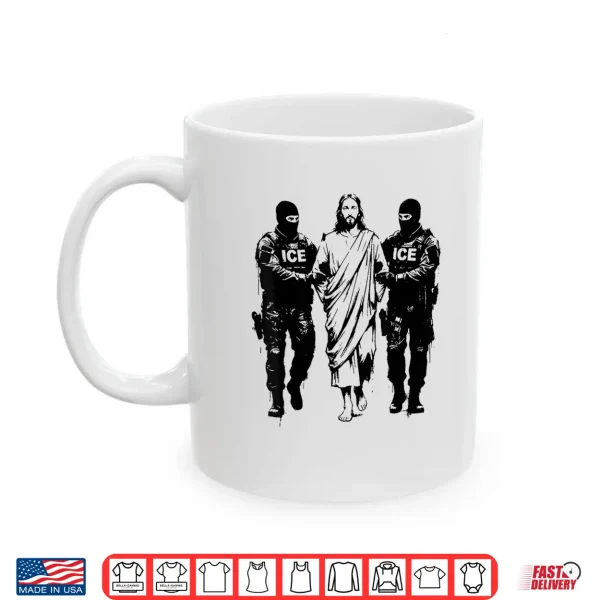 Mug Resist ice Jesus Solidarity Immigrant Rights Art Shirt 1