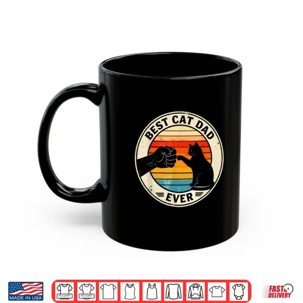 Mug Retro Cat Dad Ever Cats Lovers for Men Women and Kids Shirt