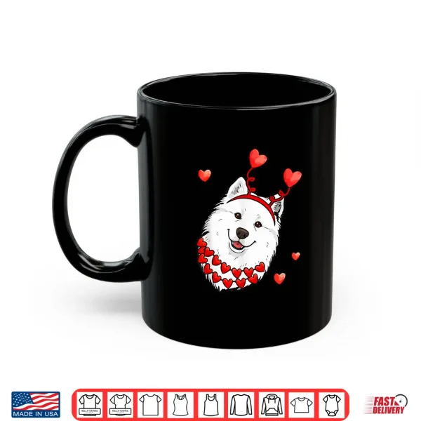 Mug Samoyed Face Valentines Day Matching Owner Family Kids Shirt
