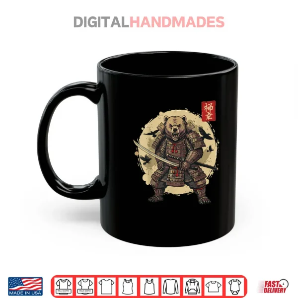 Mug Samurai Bear Warrior Vintage Graphic Japanese Shirt