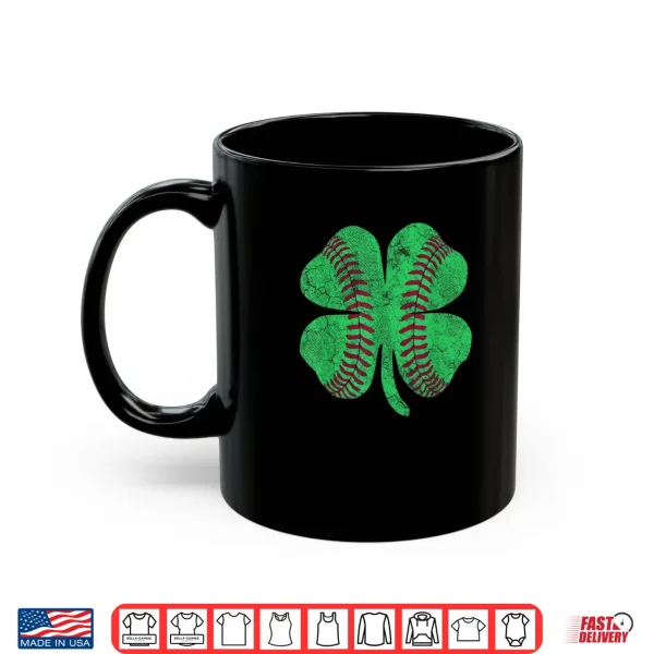 Mug St Patricks Day Shamrock Baseball Saint Paddys Kids Boys Shirt