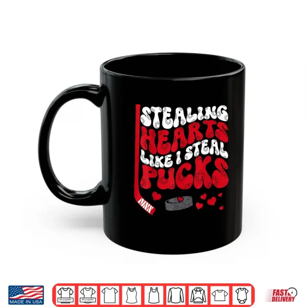Mug Stealing Hearts Like I Steal Pucks Valentines Day Hockey Shirt