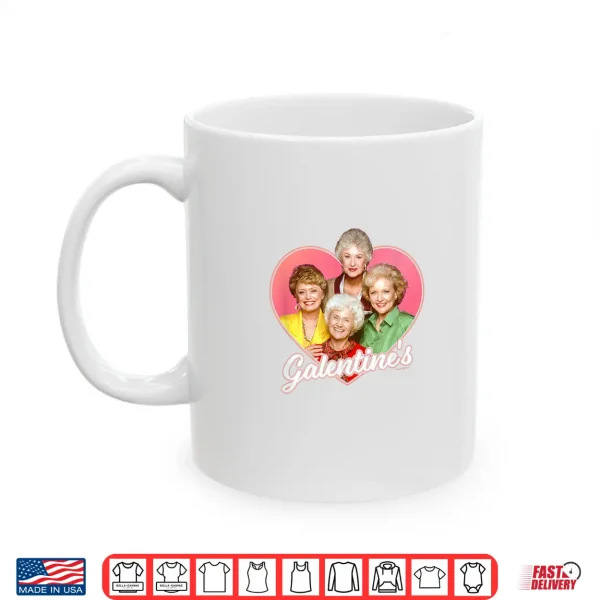 Mug The Golden Girls Valentines Day Galentines Heart Shape Shirt