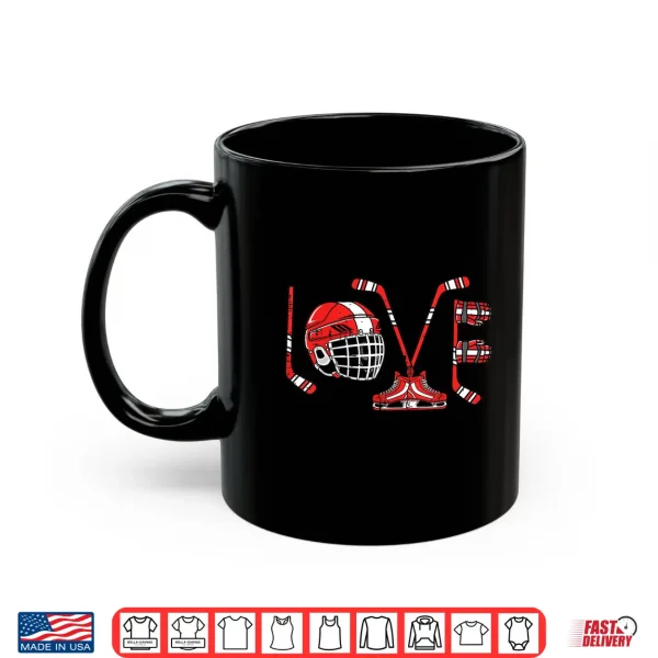 Mug Valentines Day Love Ice Hockey Items Men Boys Kids Teens Shirt