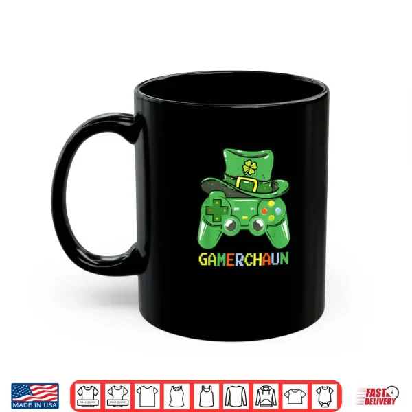Mug Video Game Leprechaun St Patricks Day Gamer Kids Boys Gaming Shirt