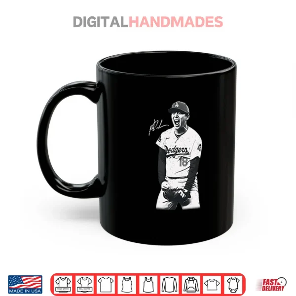 Mug Yoshinobu Yamamoto Dodgers Shirt