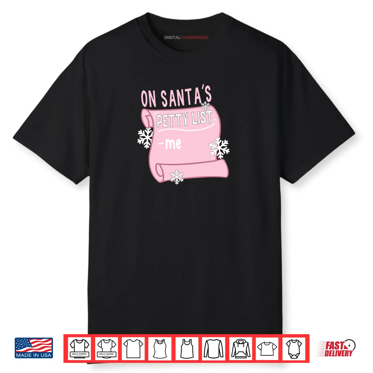 On Santa’s Petty List Me Santa Christmas Design Shirt On Santa’s Petty List Me Santa Christmas Design Shirt