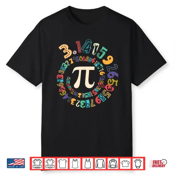 Pi Day Vintage Pi Number 3,14 Spiral Pi Math Teachers Shirt