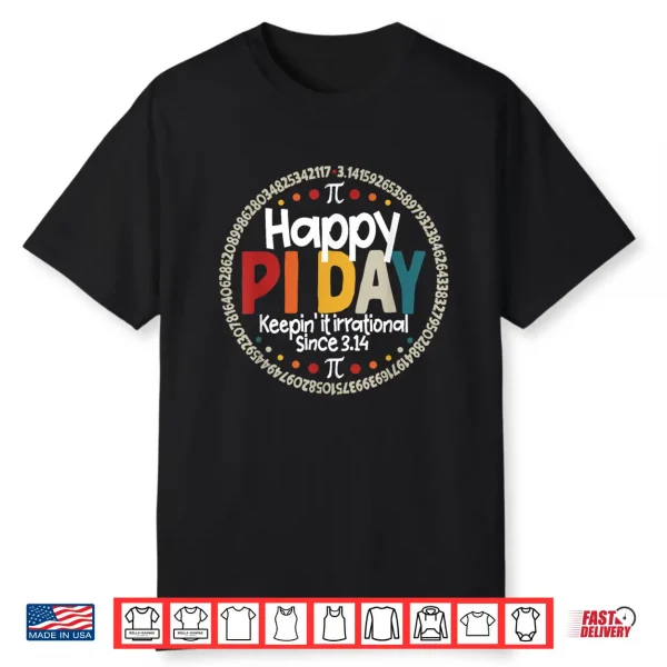 Pi Shirt For Teacher Vintage 3.14 Pi Digits Happy Pi Day Shirt