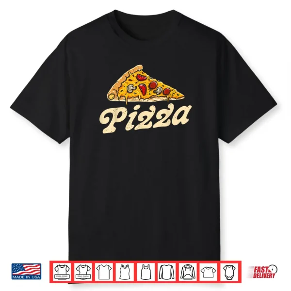Pizza Day Vintage 60s 70s Italian Food Lover Shirt