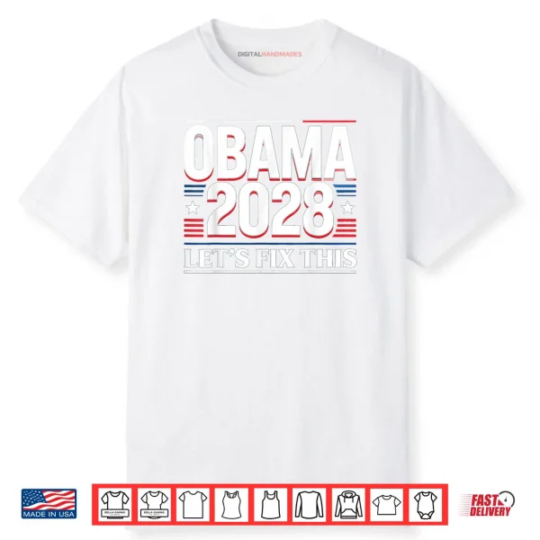 President Barack Obama 2028 Portrait Patriotic Democrat USA Shirt